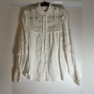 Shona Joy Ivory Textured Top Size M